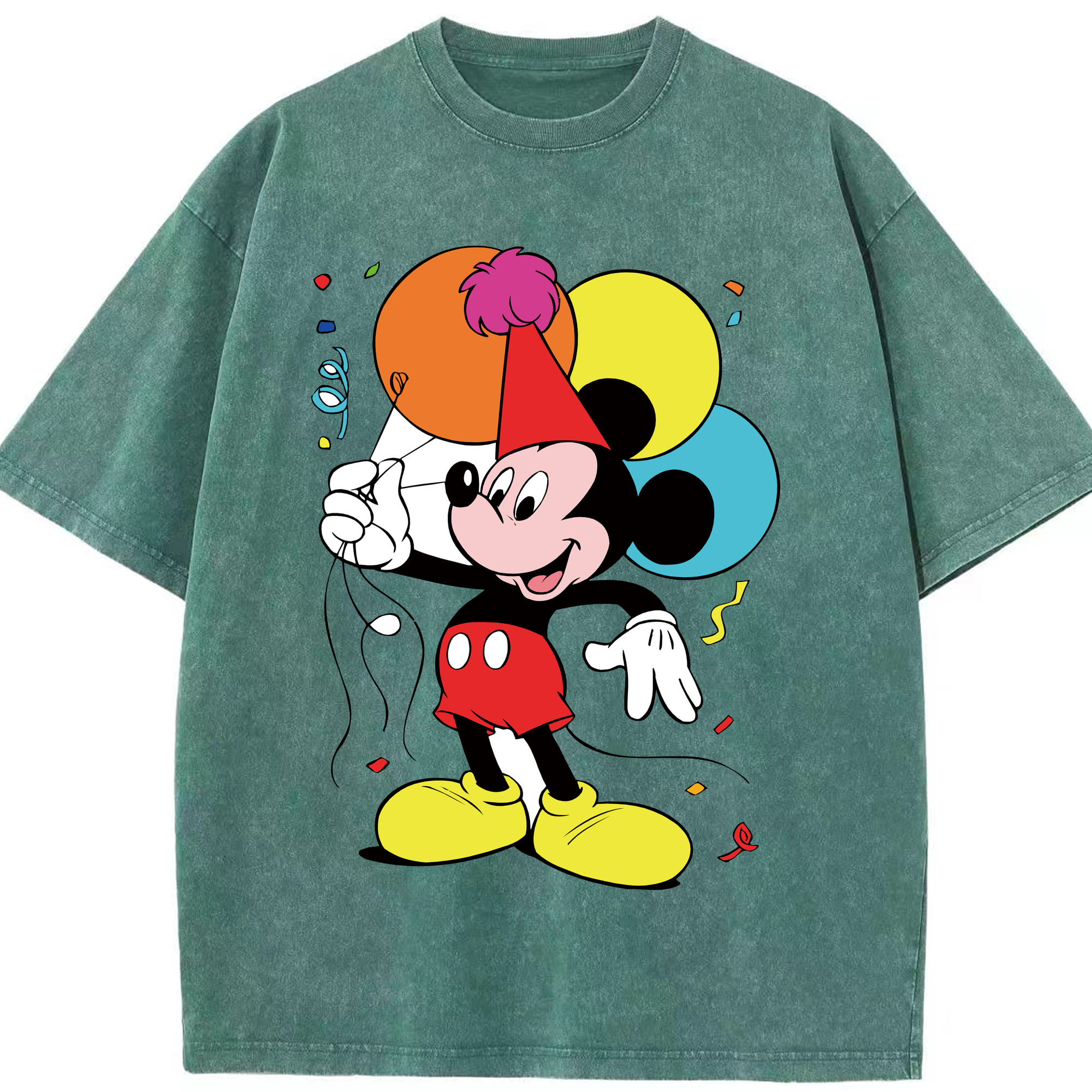 （画像用） ミッキーマウス Mickey Mouse 綿100% ヴィンテージ風 半袖Tシャツ（フロントプリント）